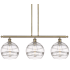 Innovations Lighting Rochester 3 Light 37" Wide Linear Pendant Antique Brass / Clear