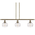 Innovations Lighting Rochester 3 Light 36" Wide Linear Pendant Antique Brass / Clear