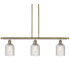 Innovations Lighting Bridal Veil 3 Light 36" Wide Linear Pendant Antique Brass / Clear