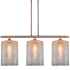 Innovations Lighting Cobbleskill 3 Light 36" Wide Linear Pendant Antique Copper / Mercury