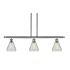 Innovations Lighting Conesus 3 Light 36" Wide Linear Chandelier Brushed Satin Nickel / Clear Crackle