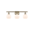 Innovations Lighting Athens 3 Light 26" Wide Vanity Light with Shade Antique Brass / Matte White