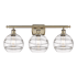 Innovations Lighting Rochester 3 Light 28" Wide Vanity Light Antique Brass / Clear