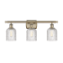 Innovations Lighting Bridal Veil 3 Light 25" Wide Vanity Light Antique Brass / Clear