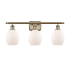 Innovations Lighting Eaton 3 Light 26" Wide Vanity Light Matte White / Antique Brass