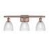 Innovations Lighting Castile 3 Light 26" Wide Bathroom Vanity Light Antique Copper / Clear