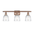 Innovations Lighting Brookfield 3 Light 26" Wide Bathroom Vanity Light Antique Copper / Clear