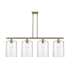 Innovations Lighting Cobbleskill 4 Light 48" Wide Linear Pendant Antique Brass / Clear