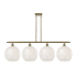 Innovations Lighting White Mouchette 4 Light 51" Wide Pendant Antique Brass / White Mouchette