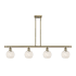 Innovations Lighting White Mouchette 4 Light 48" Wide Pendant Antique Brass / White Mouchette