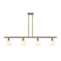 Innovations Lighting White Venetian 4 Light 48" Wide Pendant Antique Brass / White Venetian