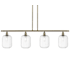 Innovations Lighting Preston 4 Light 48" Wide Linear Pendant Antique Brass / Clear