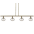 Innovations Lighting Ithaca 4 Light 48" Wide Linear Pendant with Shades Antique Brass / Clear Ithaca