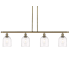 Innovations Lighting Bella 4 Light 48" Wide Linear Pendant Antique Brass / Clear