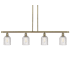 Innovations Lighting Bridal Veil 4 Light 48" Wide Linear Pendant Antique Brass / Clear