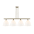 Innovations Lighting Bristol Glass 4 Light 51" Wide Linear Pendant Antique Brass / Matte White
