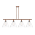 Innovations Lighting Berkshire 4 Light 50" Wide Linear Pendant Antique Copper / Clear