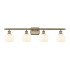 Innovations Lighting White Venetian 4 Light 36" Wide Vanity Light Antique Brass / White Venetian