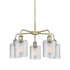 Innovations Lighting Cobbleskill 5 Light 23" Wide Chandelier Antique Brass / Clear