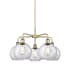 Innovations Lighting Athens 5 Light 26" Wide Chandelier Antique Brass / Clear