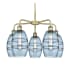 Innovations Lighting Vaz 5 Light 24" Wide Chandelier Antique Brass / Blue