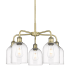 Innovations Lighting Bella 5 Light 24" Wide Chandelier Antique Brass / Clear