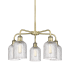 Innovations Lighting Bridal Veil 5 Light 23" Wide Chandelier Antique Brass / Clear