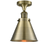 Innovations Lighting Appalachian Single Light 8" Wide Semi-Flush Ceiling Fixture Antique Brass