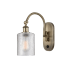 Innovations Lighting Cobbleskill 13" Tall Wall Sconce Antique Brass / Clear