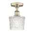 Innovations Lighting Niagra 7" Wide Semi-Flush Ceiling Fixture Antique Brass / Clear