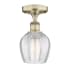 Innovations Lighting Norfolk 6" Wide Semi-flush Ceiling Fixture Antique Brass / Clear