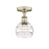 Innovations Lighting Rochester 6" Wide Semi-Flush Ceiling Fixture Antique Brass / Clear
