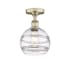 Innovations Lighting Rochester 8" Wide Semi-Flush Ceiling Fixture Antique Brass / Clear