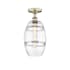 Innovations Lighting Vaz 8" Wide Semi-Flush Ceiling Fixture Antique Brass / Clear