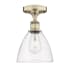 Innovations Lighting Bristol Glass 8" Wide Semi-Flush Ceiling Fixture Antique Brass / Clear