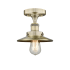Innovations Lighting Edison 8" Wide Semi-flush Ceiling Fixture Antique Brass