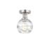 Innovations Lighting Athens 6" Wide Semi-Flush Globe Ceiling Fixture Brushed Satin Nickel / Clear Deco Swirl