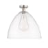 Innovations Lighting Bristol 16" Wide Semi-Flush Ceiling Fixture Brushed Satin Nickel / Clear