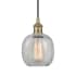 Innovations Lighting Belfast 6" Wide Mini Pendant Antique Brass / Clear Crackle