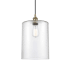 Innovations Lighting Cobbleskill 9" Wide Mini Pendant Antique Brass / Clear