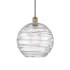 Innovations Lighting Athens 12" Wide Pendant Antique Brass / Clear Deco Swirl