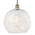 Innovations Lighting White Mouchette 14" Wide Cord-Hung Pendant Antique Brass