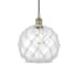 Innovations Lighting Edison 10" Wide Pendant Antique Brass / Clear / White