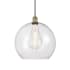 Innovations Lighting Athens 14" Wide Pendant Antique Brass / Clear