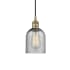 Innovations Lighting Caledonia 5" Wide Mini Pendant Antique Brass / Charcoal
