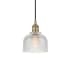 Innovations Lighting Dayton 6" Wide Mini Pendant Antique Brass / Clear