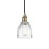 Innovations Lighting Brookfield 6" Wide Mini Pendant Antique Brass / Clear