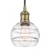 Innovations Lighting Rochester 6" Wide Cord-Hung Mini Pendant Antique Brass / Clear