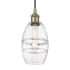 Innovations Lighting Vaz 6" Wide Cord-Hung Mini Pendant Antique Brass / Clear
