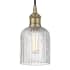 Innovations Lighting Bridal Veil 5" Wide Cord-Hung Mini Pendant Antique Brass